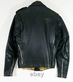 Vintage Grais Pony Leather Genuine Motorcycle Jacket Durable Classic Cafe Racer