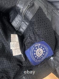 Vintage Green And Black Amx Leather Jacket Medium Racing Motorcycle Rare