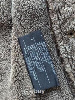 Vintage HARLEY DAVIDSON lambswool SHEARLING leather M motorcycle TRUCKER jacket