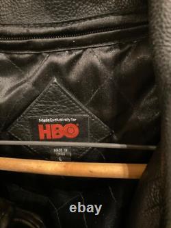 Vintage HBO Sopranos Men's Luxury Black Leather Jacket 1990s Size Large