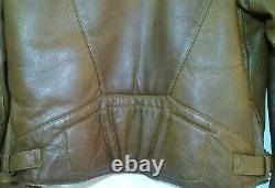 Vintage HEIN GERICKE Echt Leder Leather Motorcycle Jacket Lined Men 44 Brown Exc