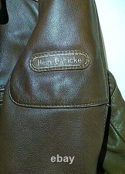 Vintage HEIN GERICKE Echt Leder Leather Motorcycle Jacket Lined Men 44 Brown Exc