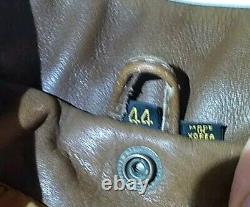 Vintage HEIN GERICKE Echt Leder Leather Motorcycle Jacket Lined Men 44 Brown Exc