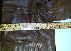 Vintage HEIN GERICKE Echt Leder Leather Motorcycle Jacket Lined Men 44 Brown Exc