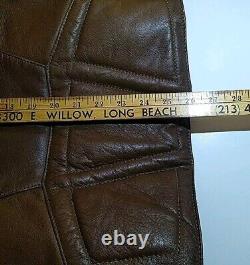 Vintage HEIN GERICKE Echt Leder Leather Motorcycle Jacket Lined Men 44 Brown Exc