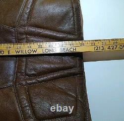 Vintage HEIN GERICKE Echt Leder Leather Motorcycle Jacket Lined Men 44 Brown Exc