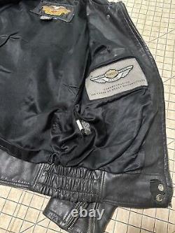 Vintage Harley-Davidson 100th Anniversary Men's Leather Jacket Black Made USA M