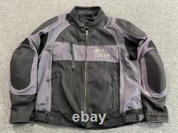 Vintage Harley Davidson Armored Riding Jacket Mens XL Black/Gray Protective Gear