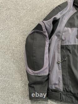 Vintage Harley Davidson Armored Riding Jacket Mens XL Black/Gray Protective Gear