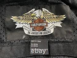 Vintage Harley Davidson Armored Riding Jacket Mens XL Black/Gray Protective Gear