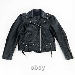 Vintage Harley Davidson Black Leather Jacket Made in USA Men's S Small