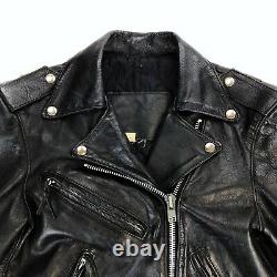 Vintage Harley Davidson Black Leather Jacket Made in USA Men's S Small