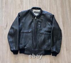 Vintage Harley Davidson Black Leather Motorcycle Jacket