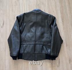 Vintage Harley Davidson Black Leather Motorcycle Jacket