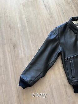 Vintage Harley Davidson Black Leather Motorcycle Jacket