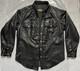 Vintage Harley Davidson Black Leather Shirt jacket Size M FREE SHIPPING