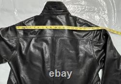 Vintage Harley Davidson Black Leather Shirt jacket Size M FREE SHIPPING