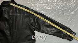 Vintage Harley Davidson Black Leather Shirt jacket Size M FREE SHIPPING