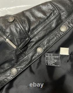 Vintage Harley Davidson Black Leather Shirt jacket Size M FREE SHIPPING
