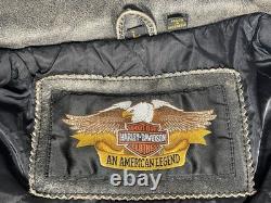 Vintage Harley Davidson Easyrider Leather Quilted Motorcycle Jacket Large