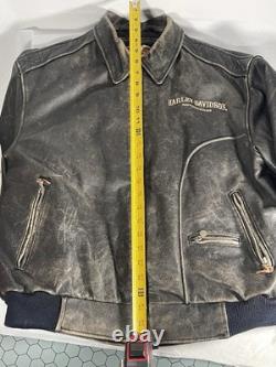 Vintage Harley Davidson Easyrider Leather Quilted Motorcycle Jacket Large
