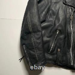 Vintage Harley Davidson Genuine Leather Biker Jacket Size 52