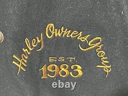 Vintage Harley Davidson HOG Owner's Group Wool Leather Varsity Jacket XL