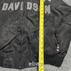 Vintage Harley Davidson Jacket Mens 2XL Black Gray 100th Anniversary Bomber 2003