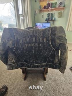 Vintage Harley Davidson Leather Coat Size M