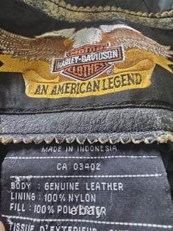 Vintage Harley Davidson Leather Coat Size M