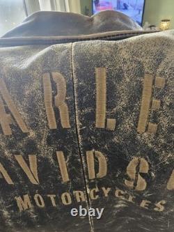 Vintage Harley Davidson Leather Coat Size M
