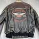Vintage Harley Davidson Leather Cruiser Jacket Men's L Distressed Embroidered