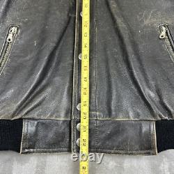 Vintage Harley Davidson Leather Cruiser Jacket Men's L Distressed Embroidered
