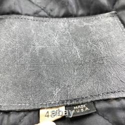 Vintage Harley Davidson Leather Jacket Mens 48 Black Biker Belted Motorcycle USA