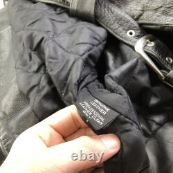 Vintage Harley Davidson Leather Jacket Mens 48 Black Biker Belted Motorcycle USA