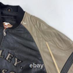 Vintage Harley Davidson Leather Motorcycle Bomber Jacket Size 2XL Biker