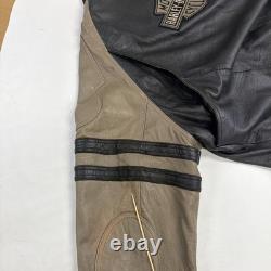 Vintage Harley Davidson Leather Motorcycle Bomber Jacket Size 2XL Biker
