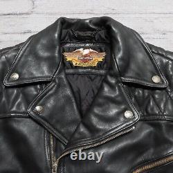 Vintage Harley Davidson Leather Motorcycle Jacket D Pocket 44 Made in USA