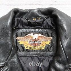 Vintage Harley Davidson Leather Motorcycle Jacket D Pocket 44 Made in USA