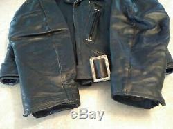 Vintage Harley Davidson Leather Motorcycle Jacket D Pocket Horsehide 1950's