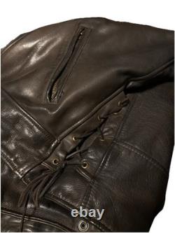 Vintage Harley-Davidson Leather Motorcycle Jacket Made in USA Walter Dyer