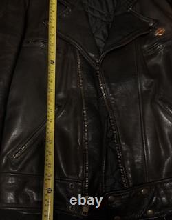 Vintage Harley-Davidson Leather Motorcycle Jacket Made in USA Walter Dyer
