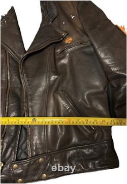 Vintage Harley-Davidson Leather Motorcycle Jacket Made in USA Walter Dyer