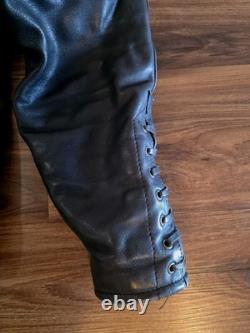 Vintage Harley-Davidson Leather Motorcycle Jacket Men's 46 L Early 80s