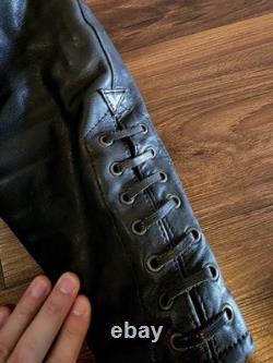 Vintage Harley-Davidson Leather Motorcycle Jacket Men's 46 L Early 80s
