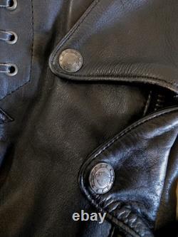 Vintage Harley-Davidson Leather Motorcycle Jacket Men's 46 L Early 80s