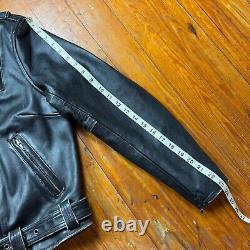 Vintage Harley Davidson Leather Motorcycle Jacket Mens Size Small Flaws Read