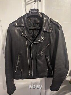 Vintage Harley Davidson Leather Motorcycle Jacket No Belt- 48 Regular