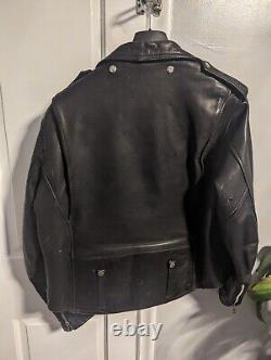 Vintage Harley Davidson Leather Motorcycle Jacket No Belt- 48 Regular