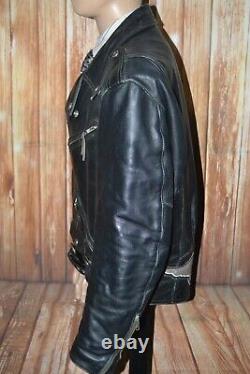 Vintage Harley Davidson Men Motorcycle Full Zip Made in USA Leather Jacket Sz M